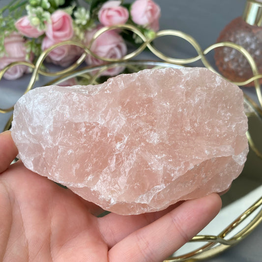 Natural raw  Rose Quartz 501g.