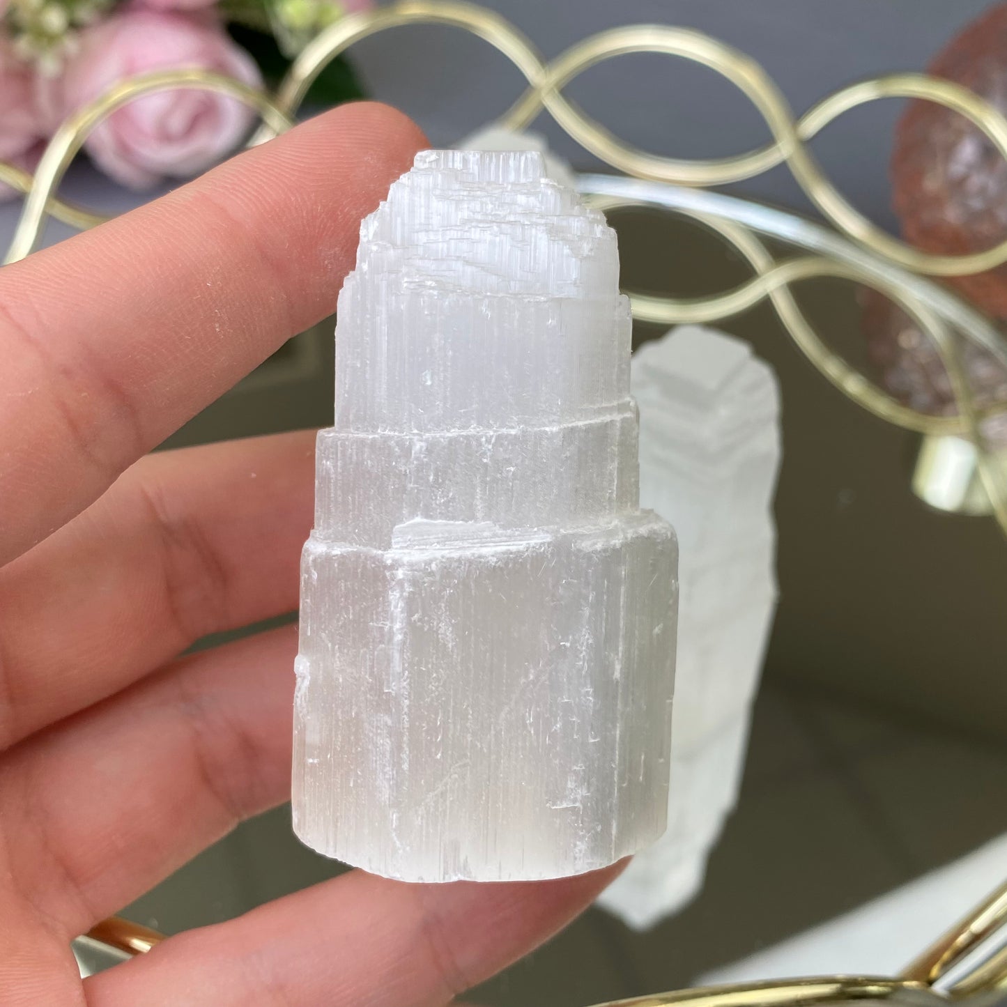 Natural Selenite tower 6cm (size-S)