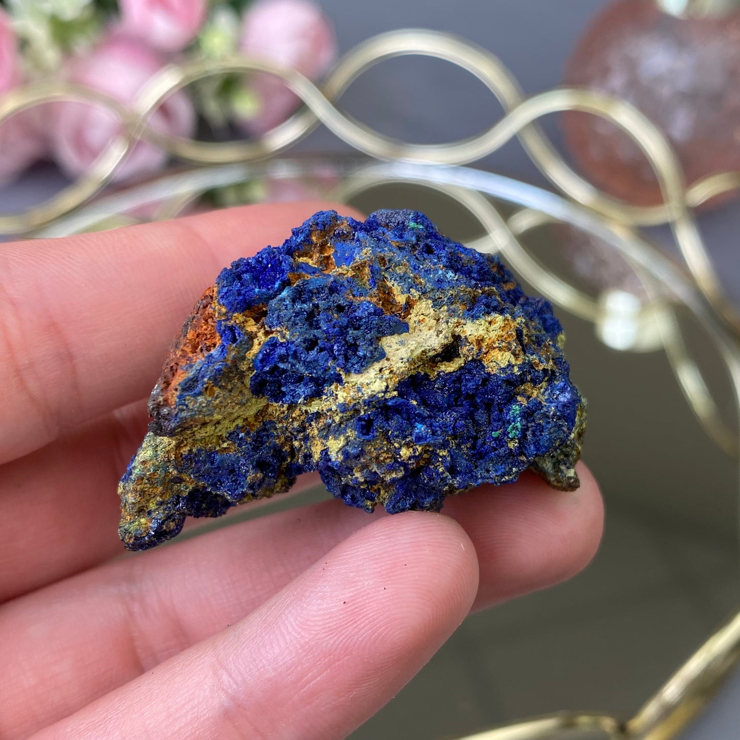 Natural raw Azurite Malachite 34g.