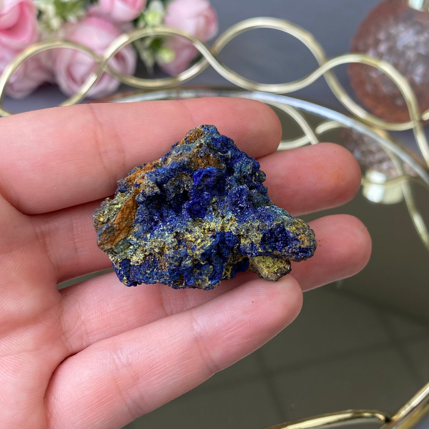 Natural raw Azurite Malachite 34g.