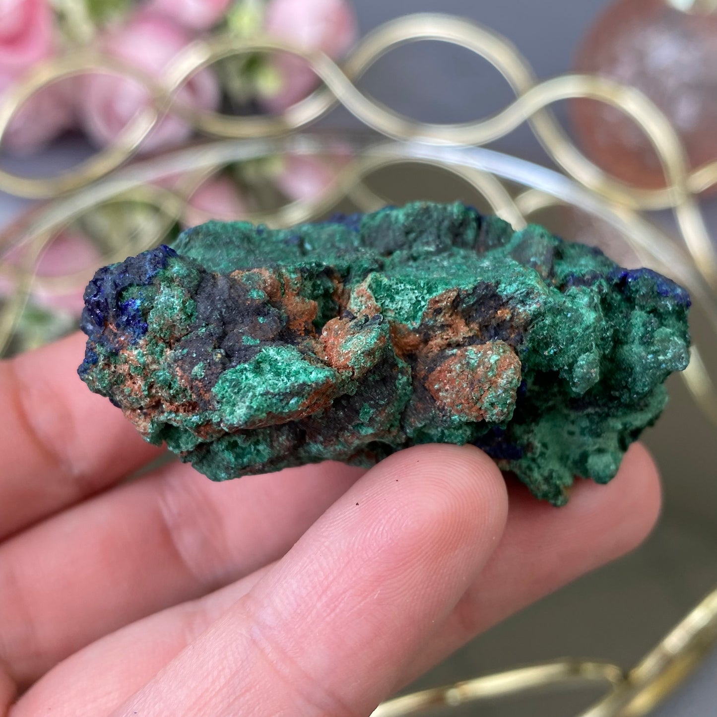 Natural raw Azurite Malachite 88g.