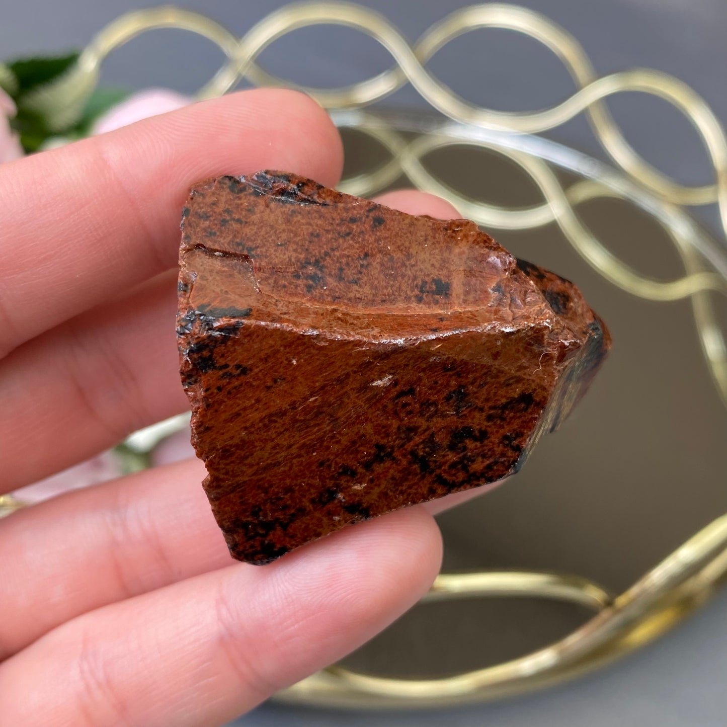 Natural Mahogany Obsidian 48g.(partially polished)