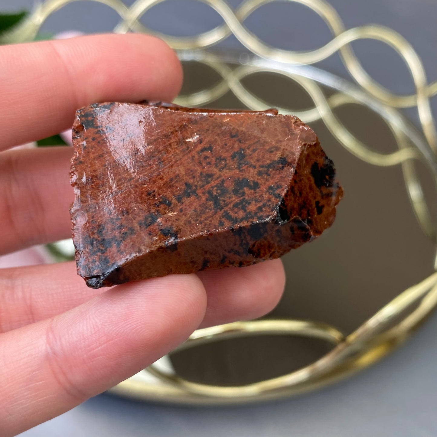 Natural Mahogany Obsidian 48g.(partially polished)