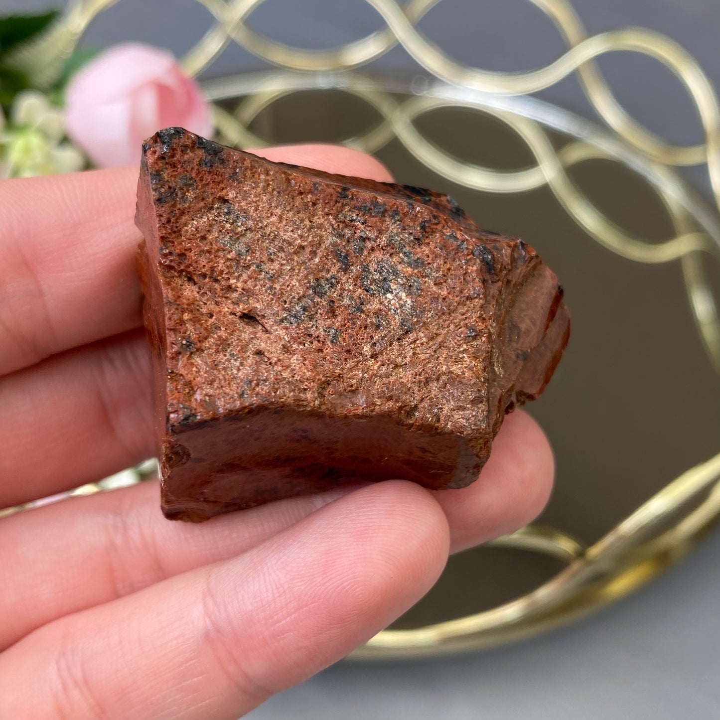 Natural Mahogany Obsidian 48g.(partially polished)