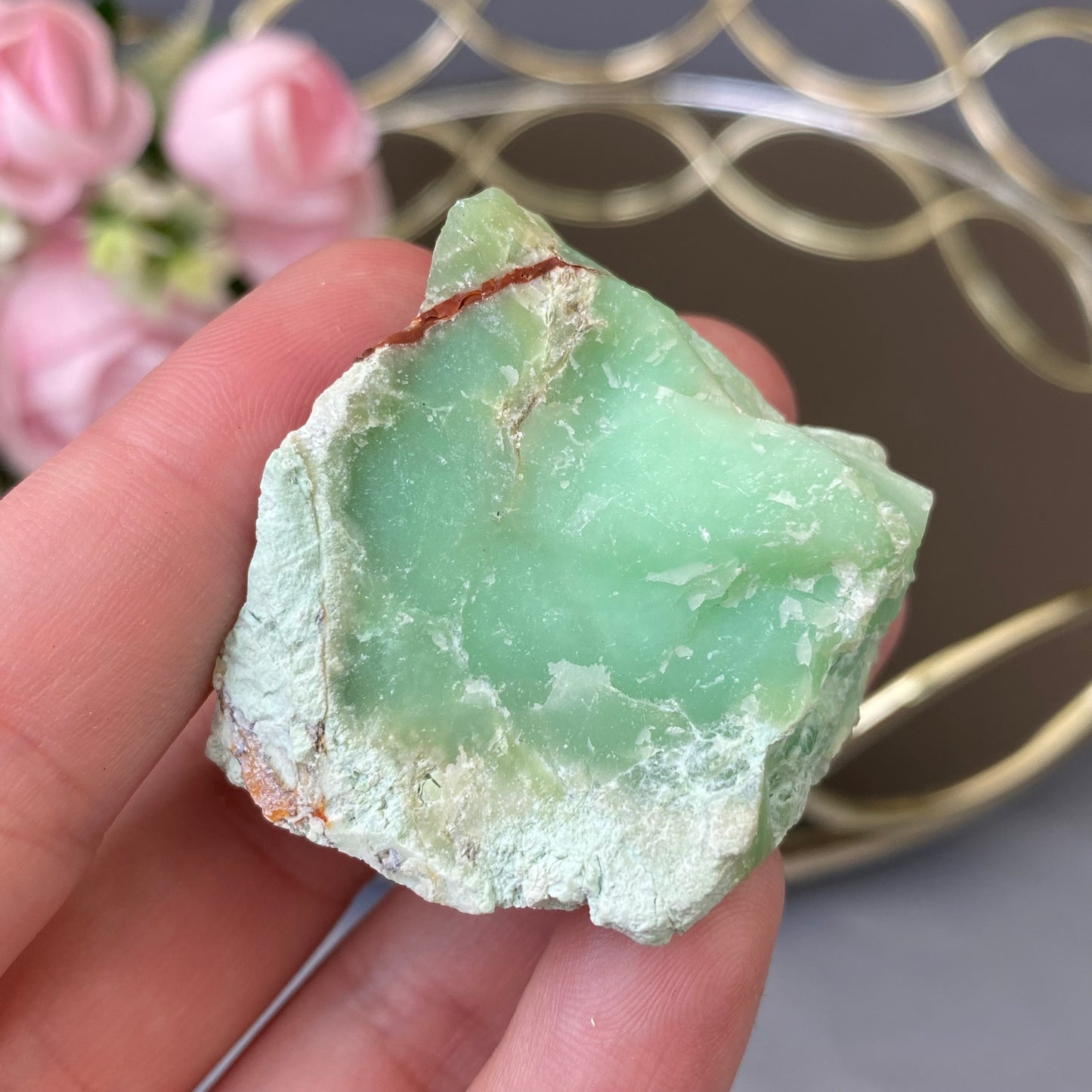 Natural raw Chrysoprase 38g. (Brasil)