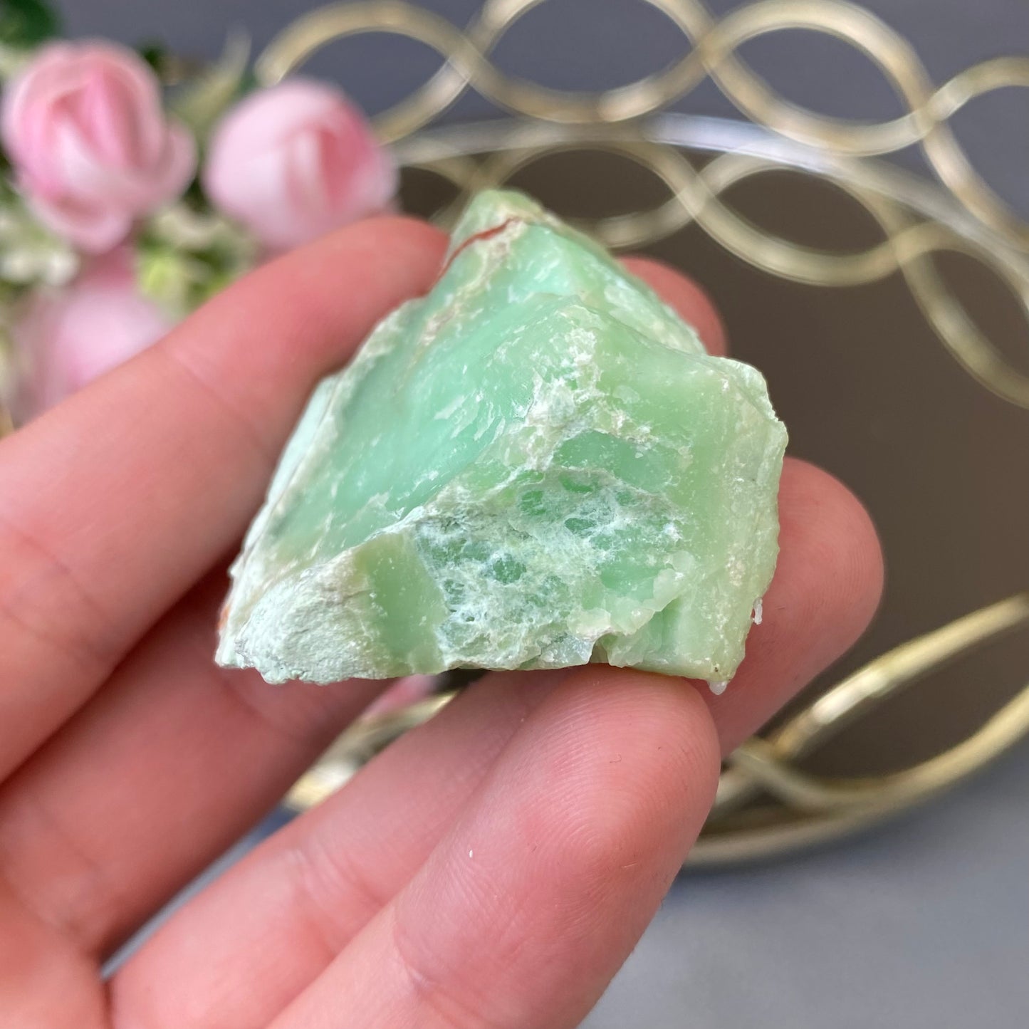 Natural raw Chrysoprase 38g. (Brasil)