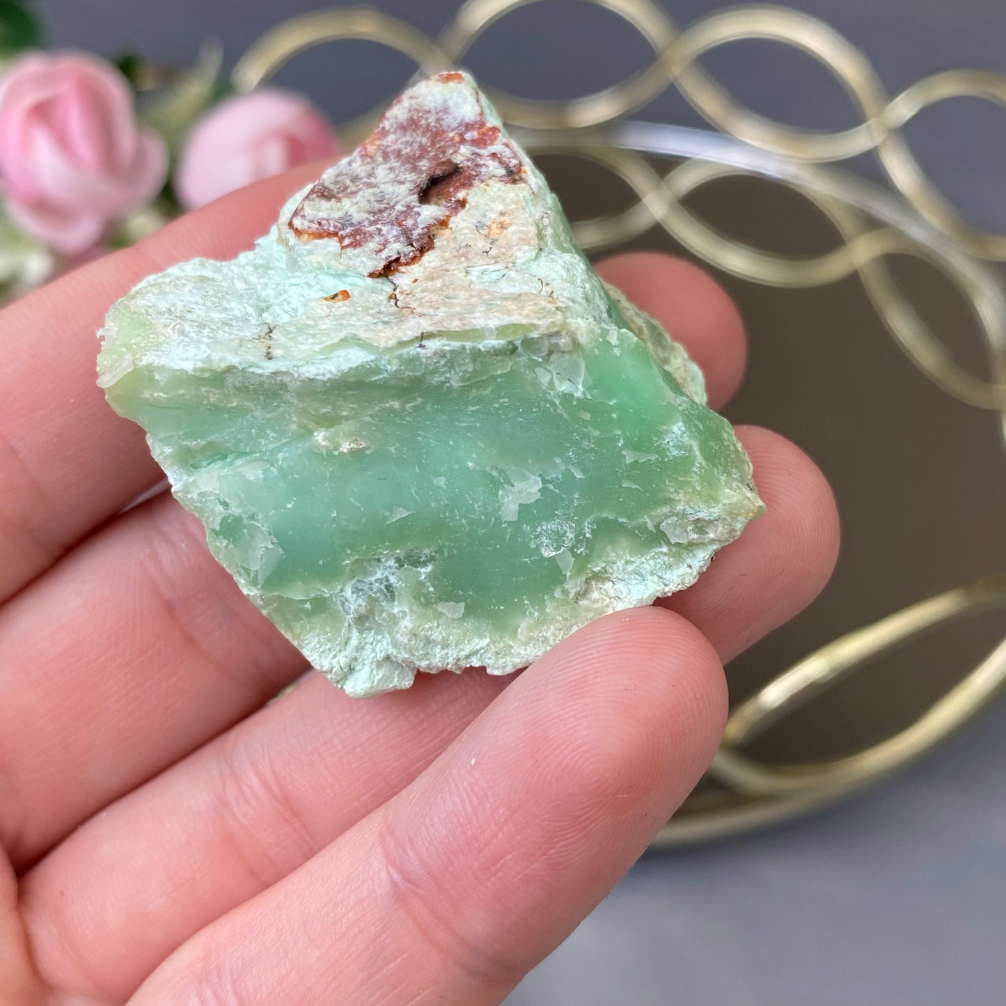 Natural raw Chrysoprase 38g. (Brasil)