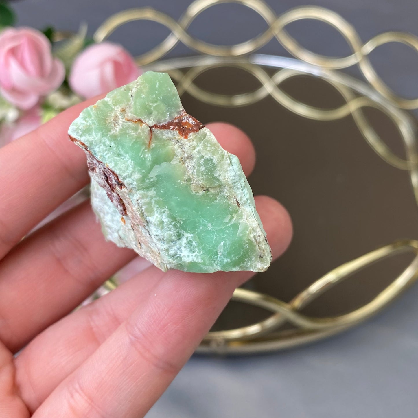 Natural raw Chrysoprase 38g. (Brasil)