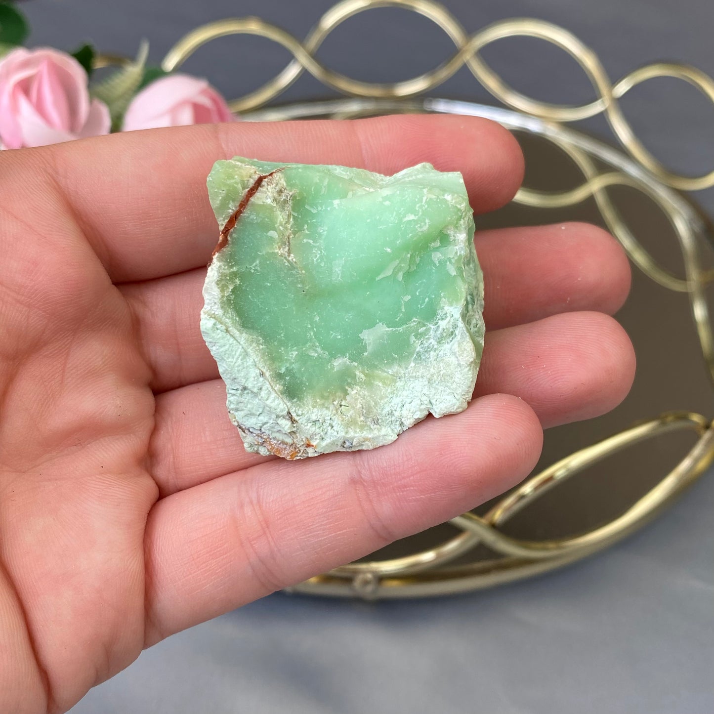 Natural raw Chrysoprase 38g. (Brasil)