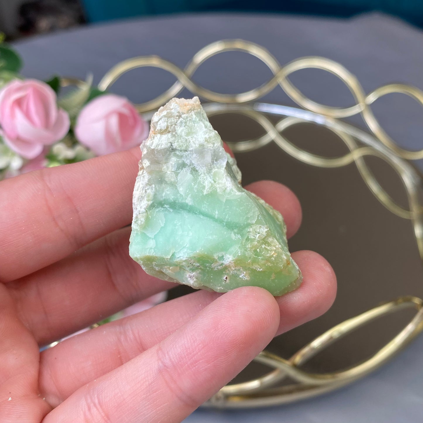 Natural raw Chrysoprase 42g. (Brasil)