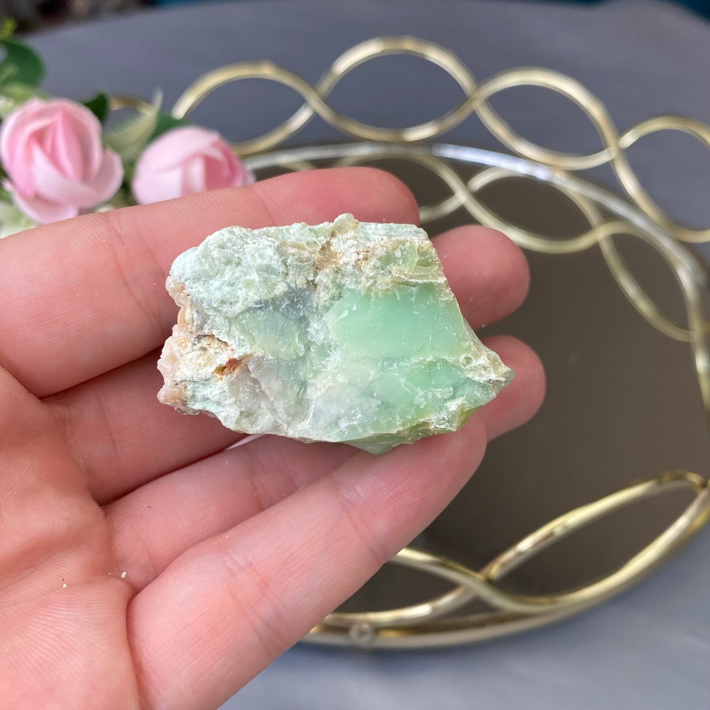 Natural raw Chrysoprase 42g. (Brasil)