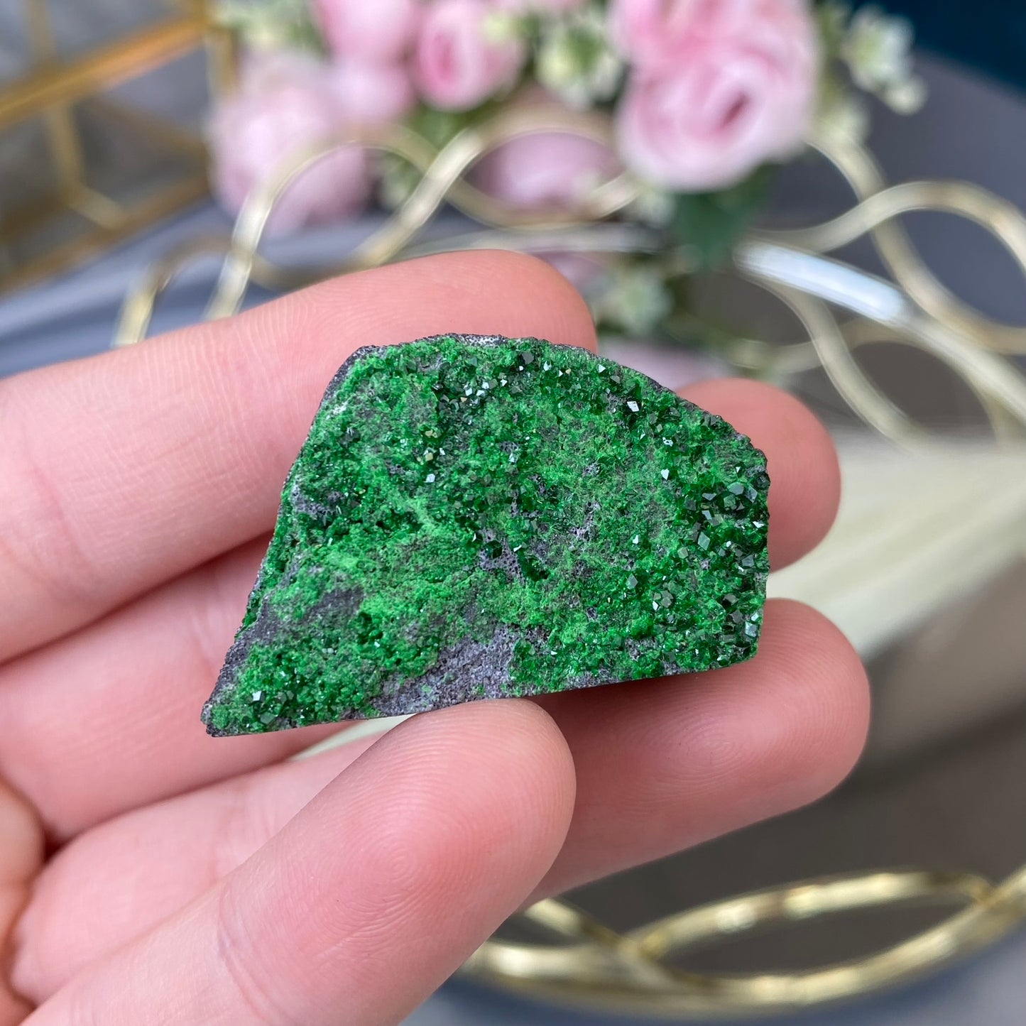 Natural raw Uvarovite 31g.