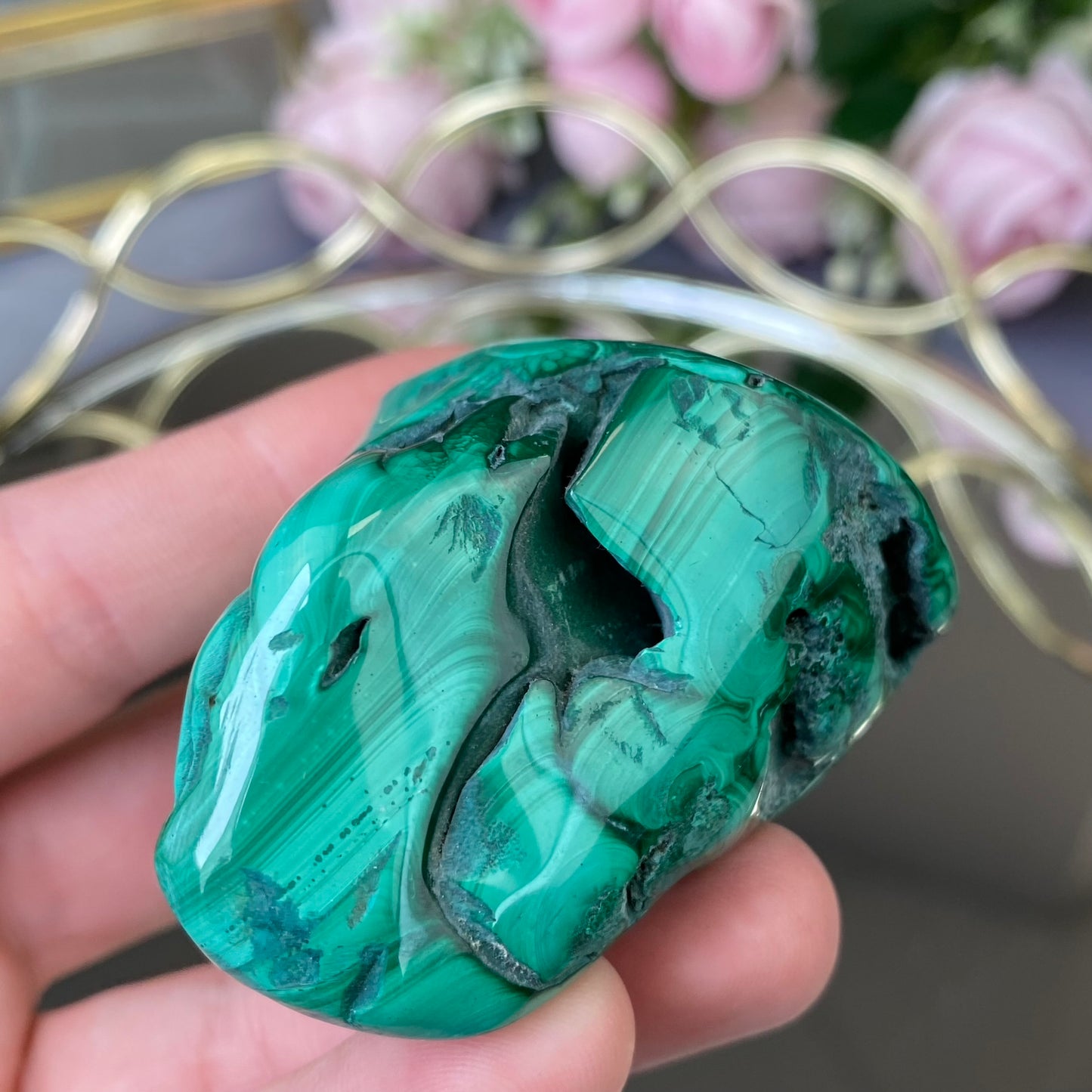 Natural polished Malachite 174g.