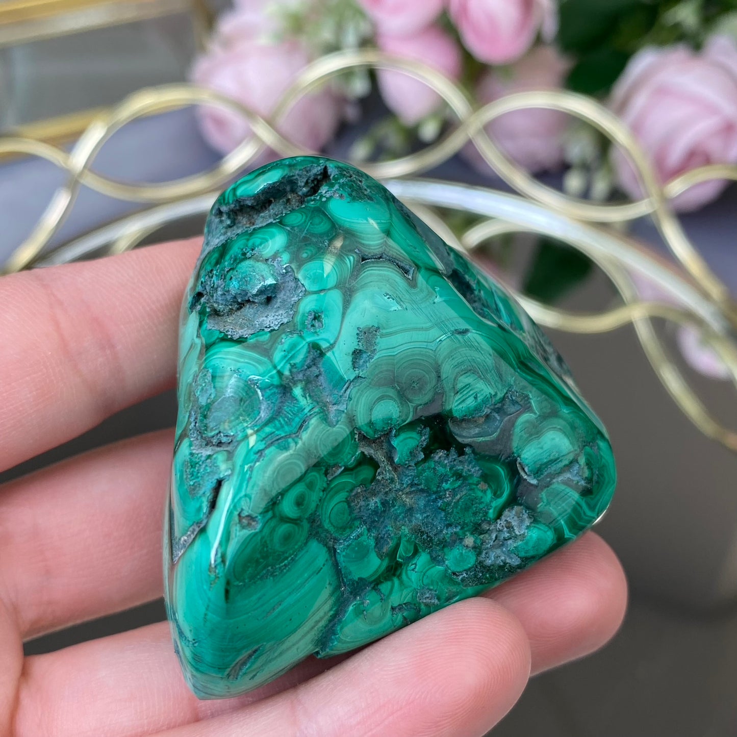 Natural polished Malachite 174g.