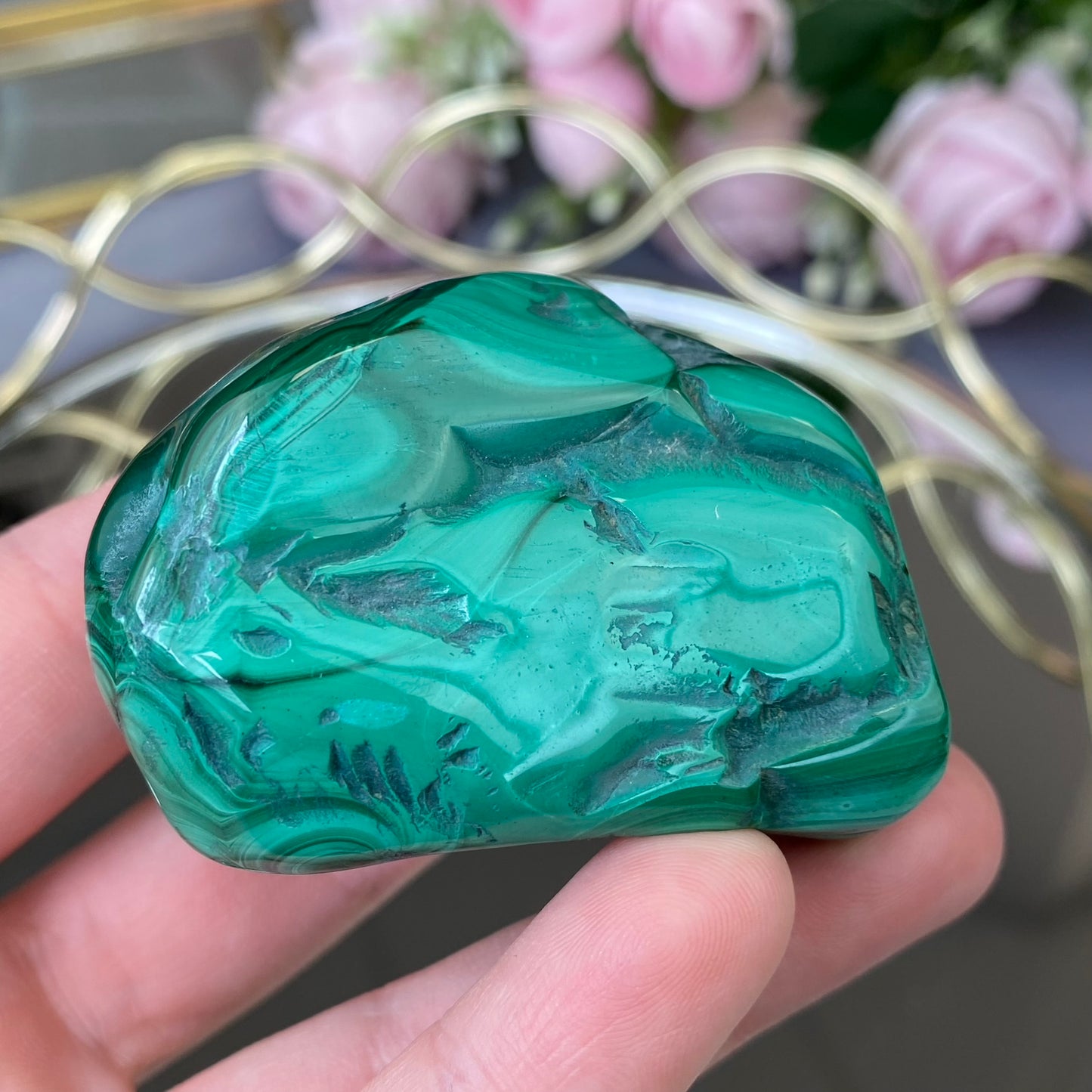 Natural polished Malachite 174g.