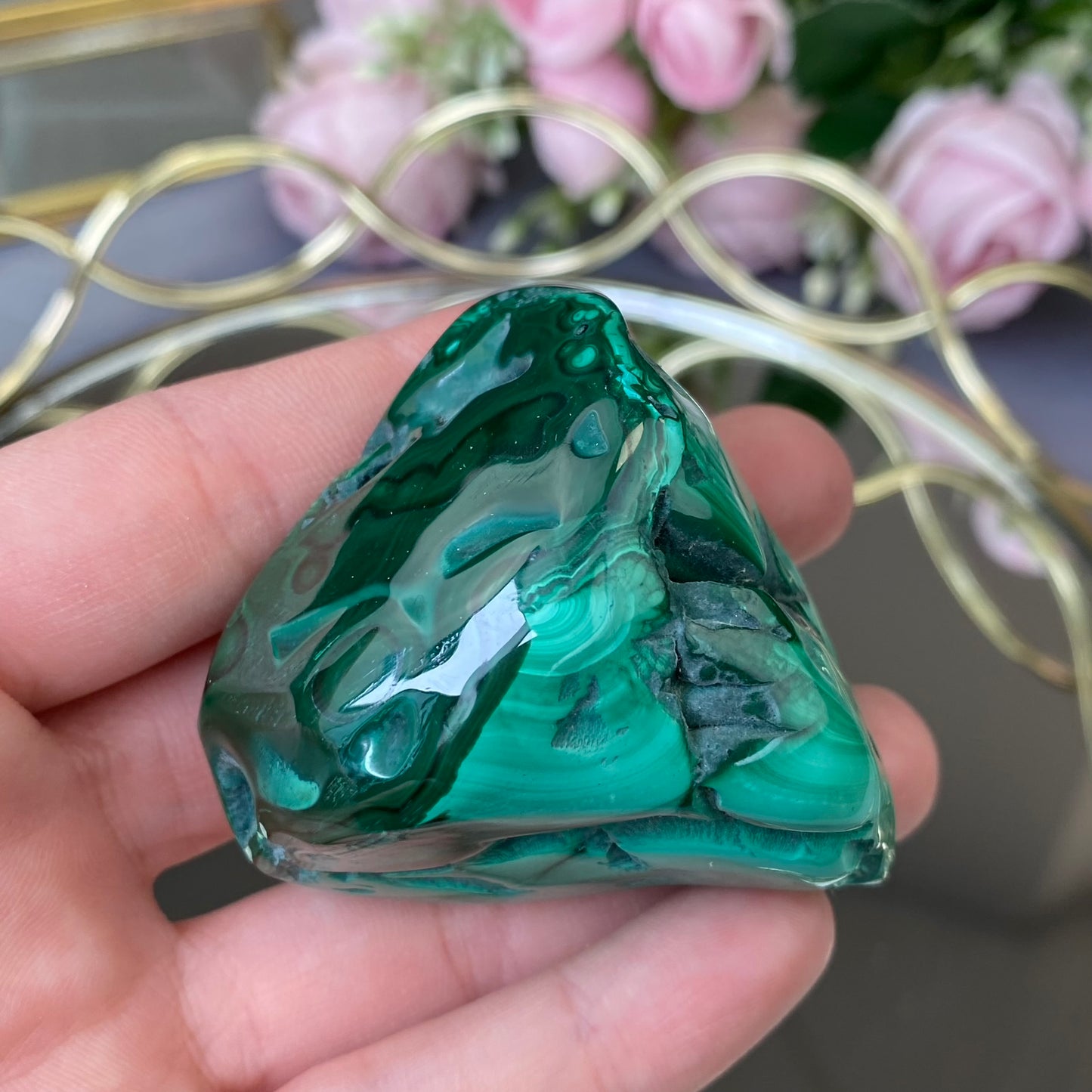 Natural polished Malachite 174g.