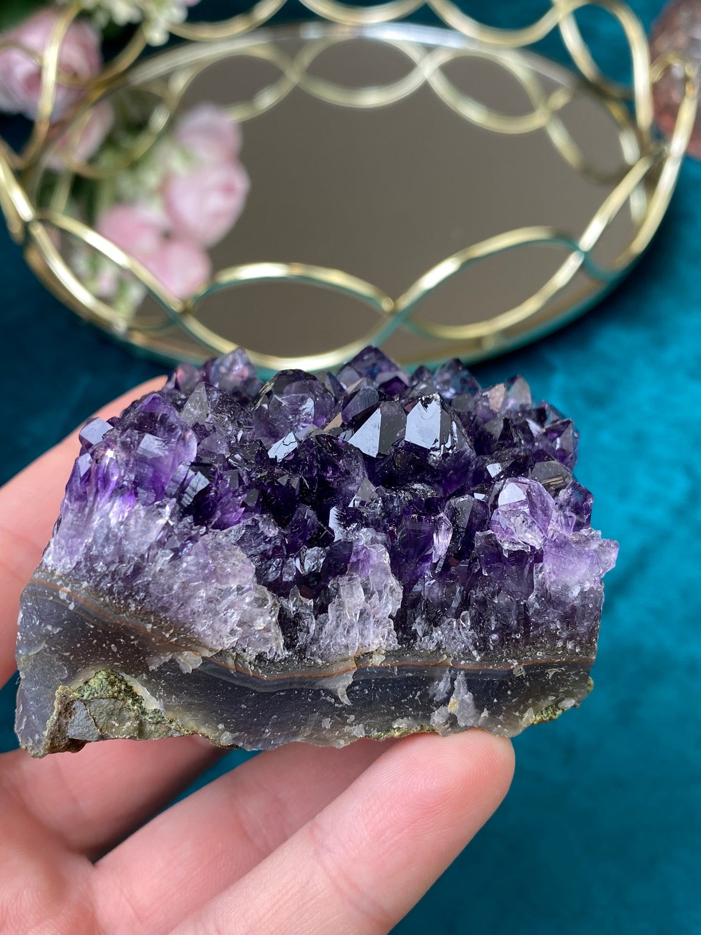 Natürliche rohe Amethyst-Druse (Hohe Qualität, Uruguay, 224g.)