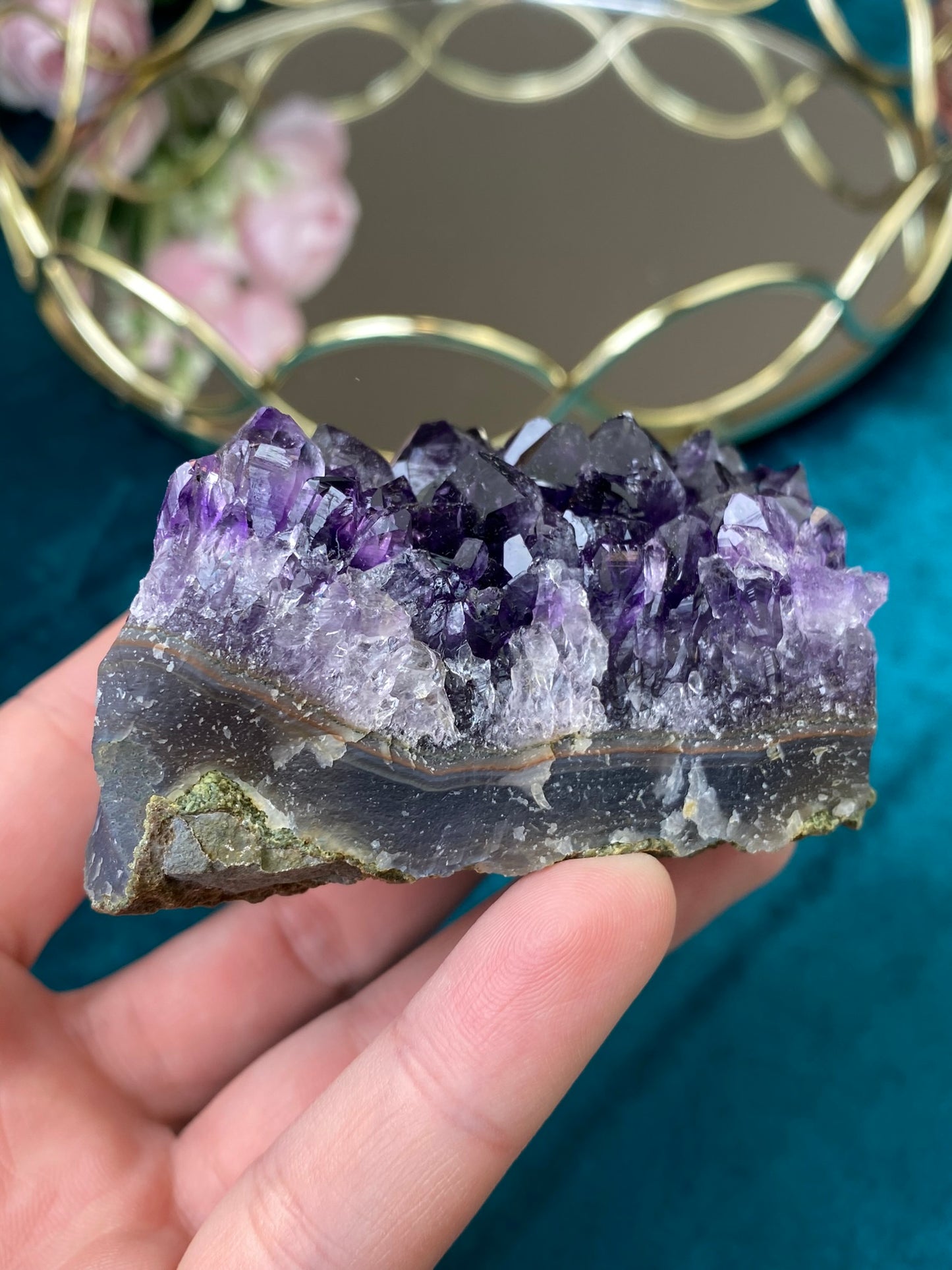 Natural raw Amethyst druse/cluster (High Quality,Uruguay,224g.)