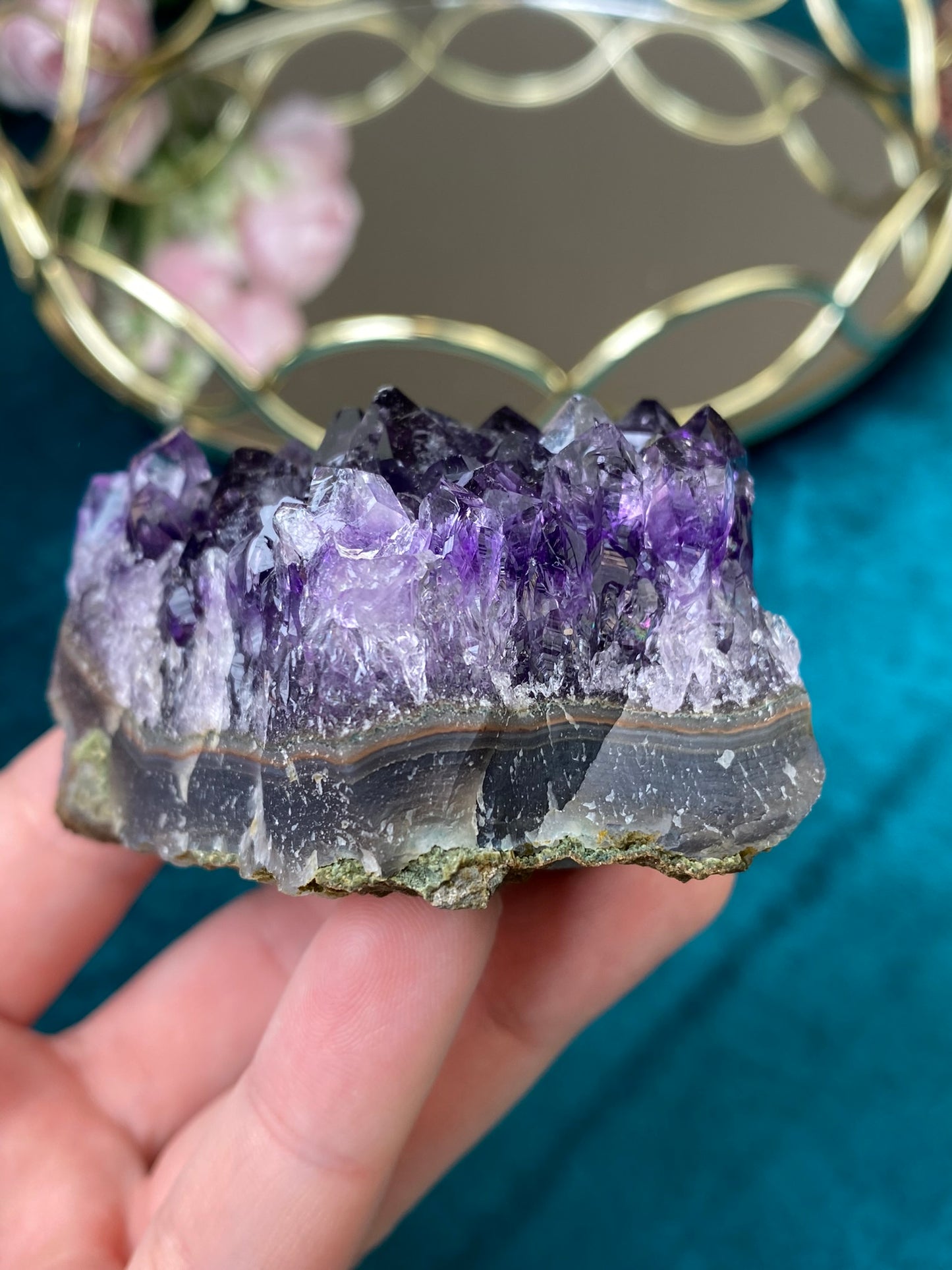 Natürliche rohe Amethyst-Druse (Hohe Qualität, Uruguay, 224g.)