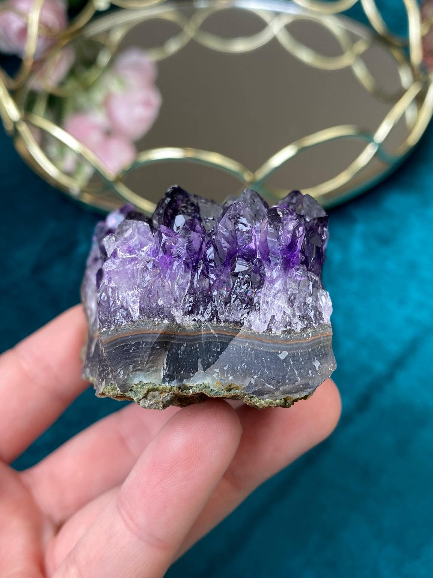 Natural raw Amethyst druse/cluster (High Quality,Uruguay,224g.)