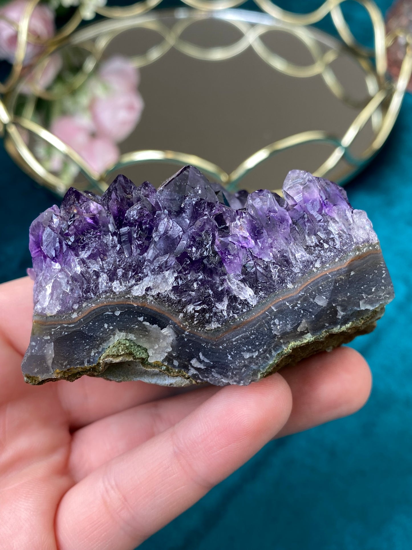 Natürliche rohe Amethyst-Druse (Hohe Qualität, Uruguay, 224g.)