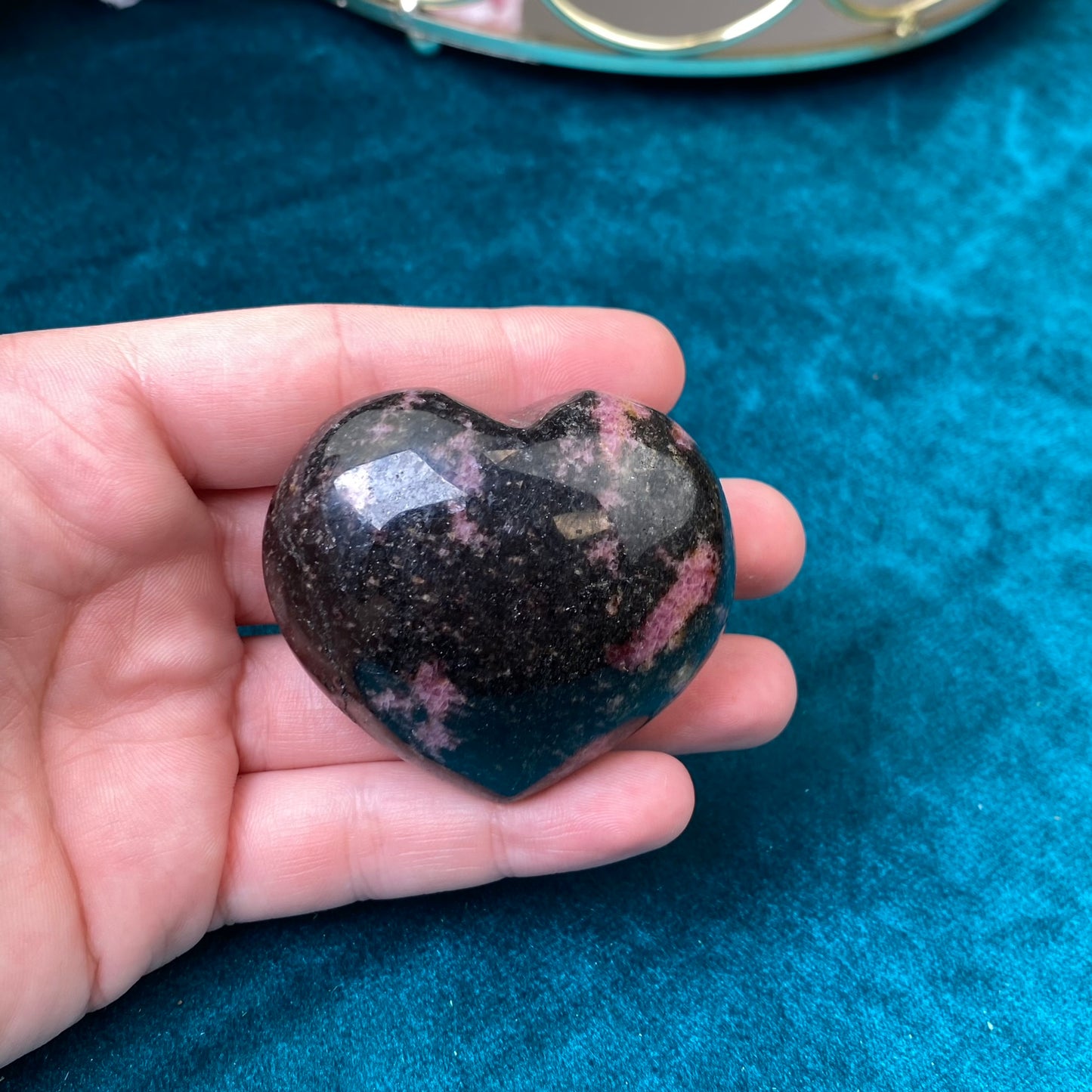 Natural Rhodonite heart 149g.