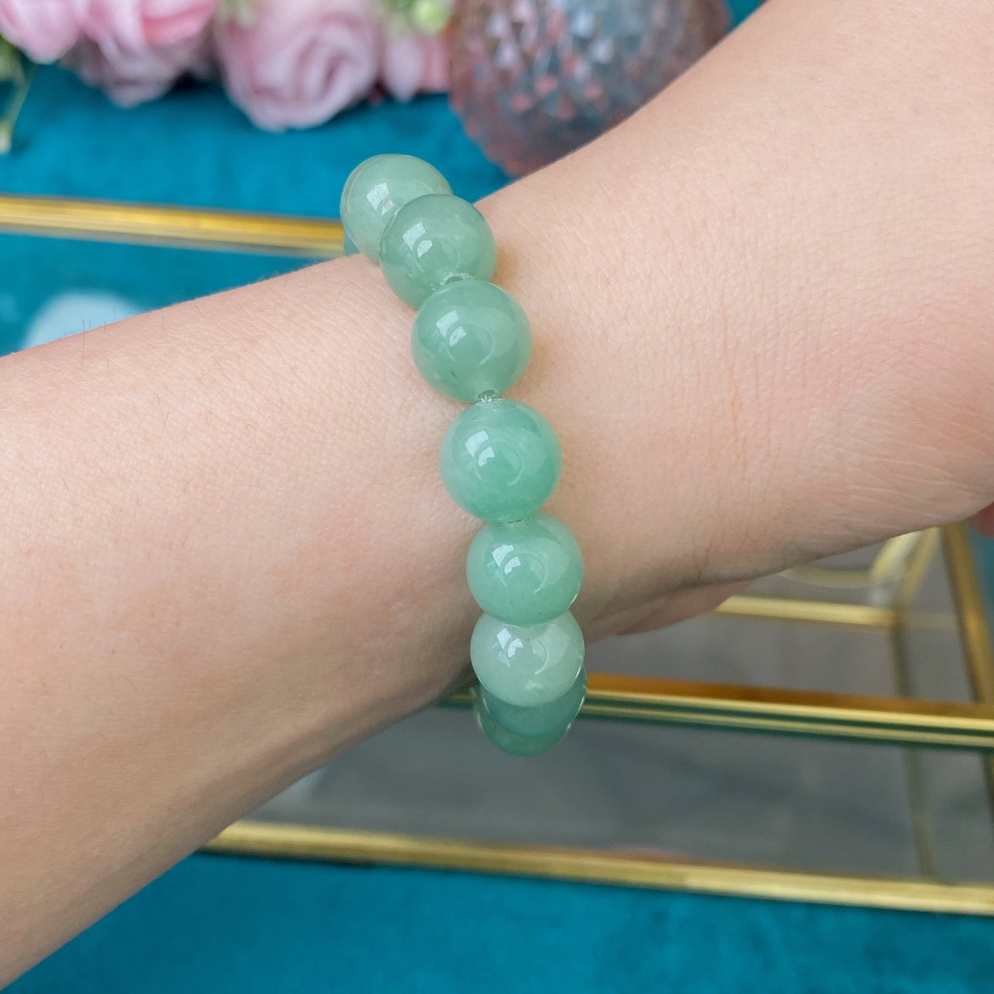 Aventurine bracelet (Aventurine, 10mm.For love, money and good mood)