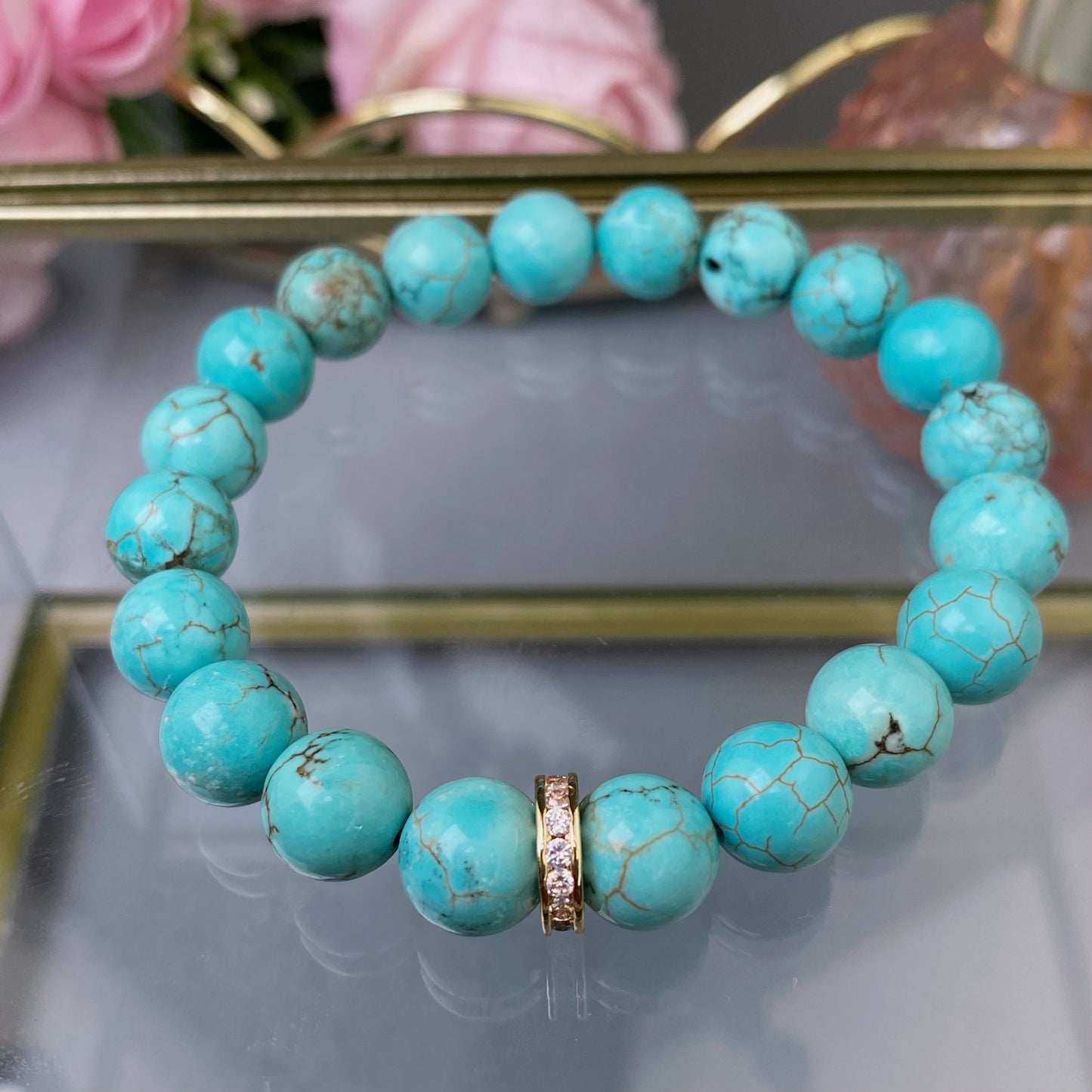 Magnesite bracelet (Magnesite tinted, 10mm)