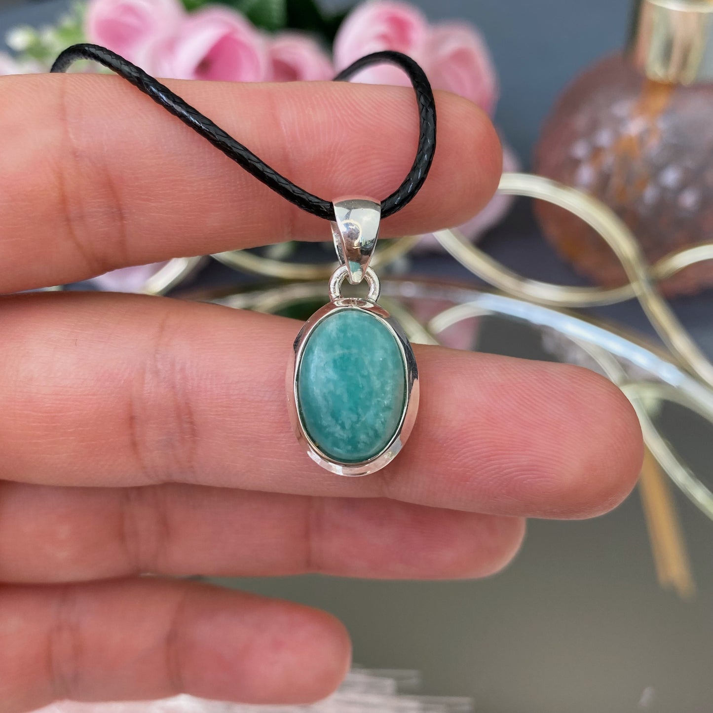 Amazonite silver 925 pendant