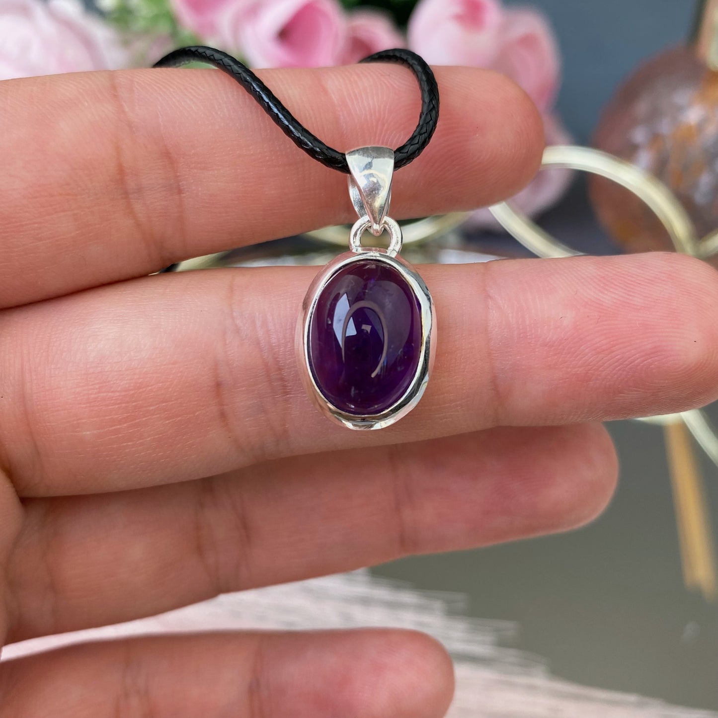 Amethyst silver 925 pendant