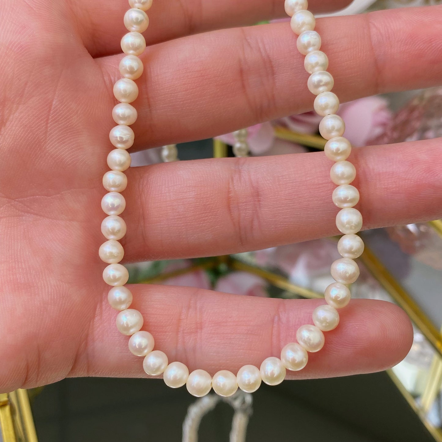 River Pearl necklace (River Pearls 4.5-5 mm, 41cm)