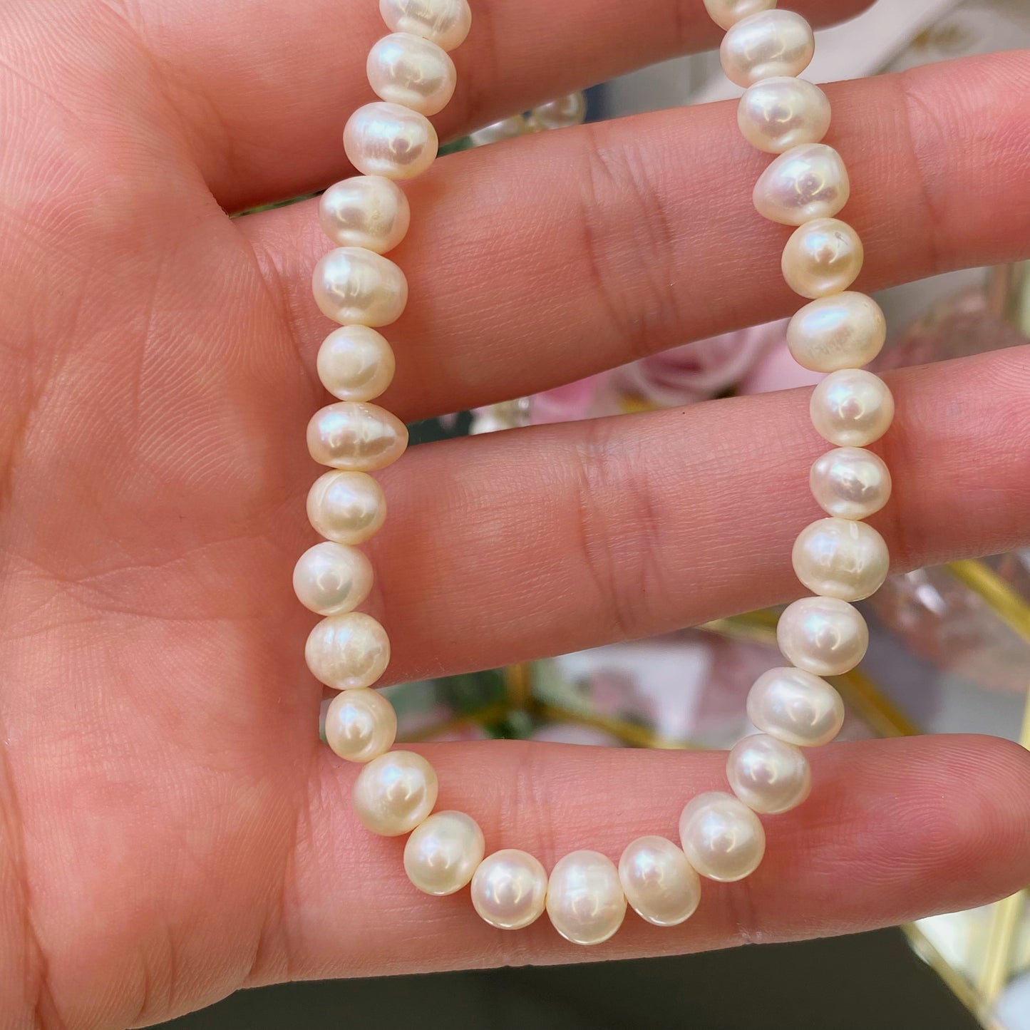 River Pearl necklace (River Pearls 5-6mm, 38cm)