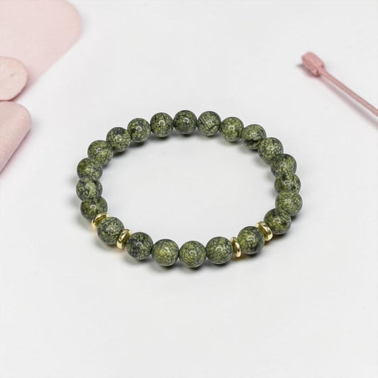 Serpentīna / Čūskakmens rokassprādze (Serpentīns, Čūskakmens 8mm.)