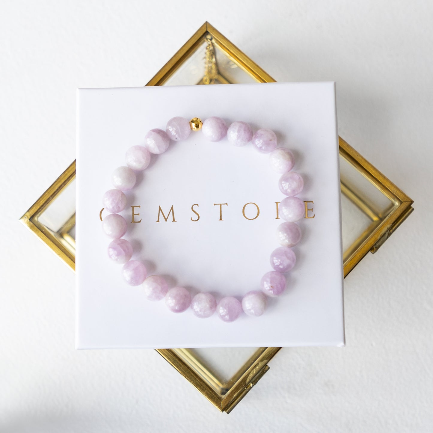 Kunzite bracelet (Kunzite, 8mm. For feminine energy, confidence and strength.)