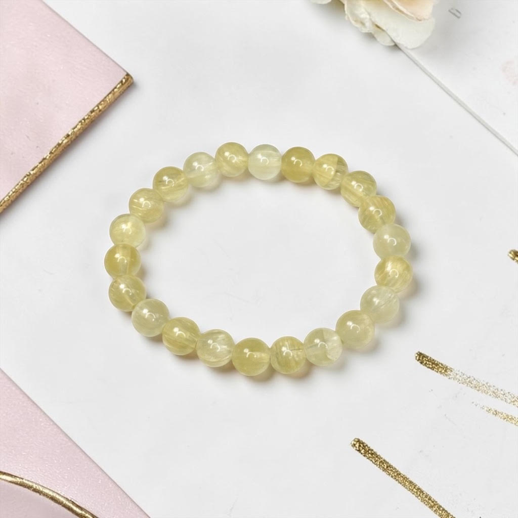 Dzeltenā Selenīta rokassprādze (Selenīts, 8mm.)